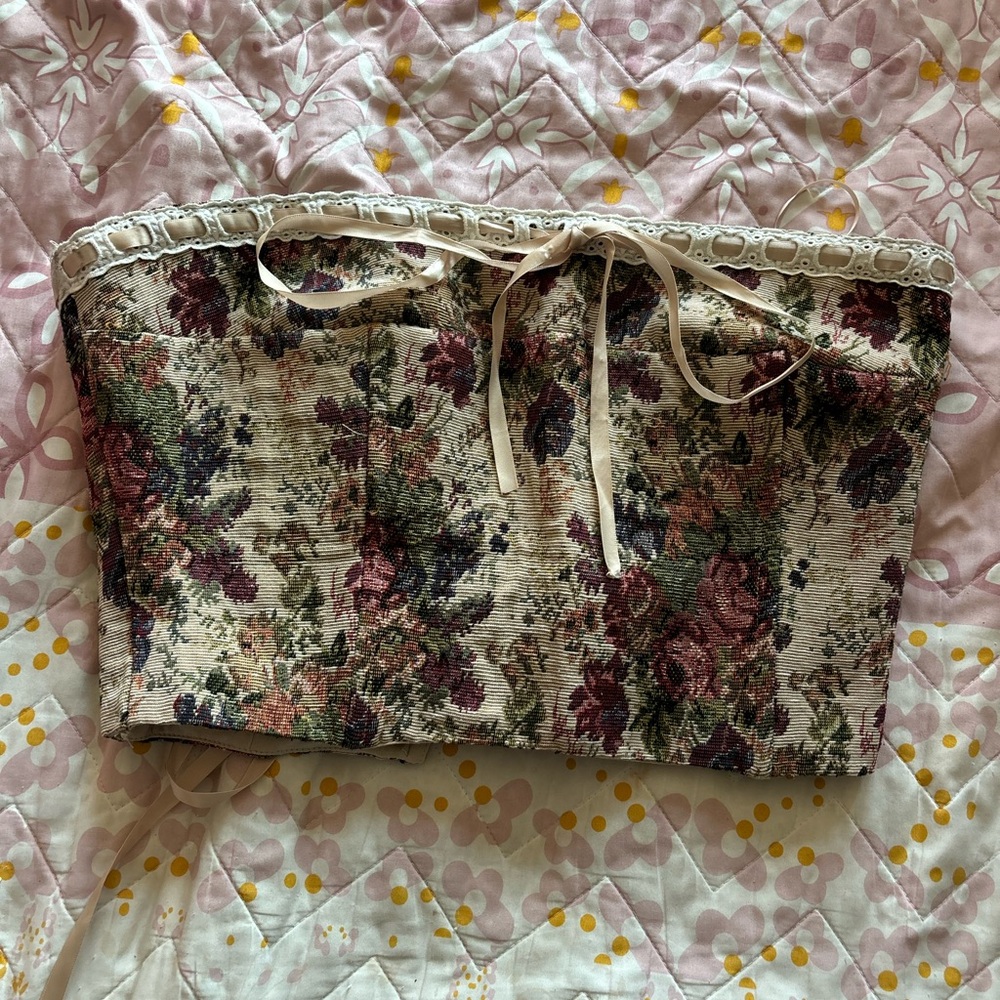 Floral Tapestry Corset Top